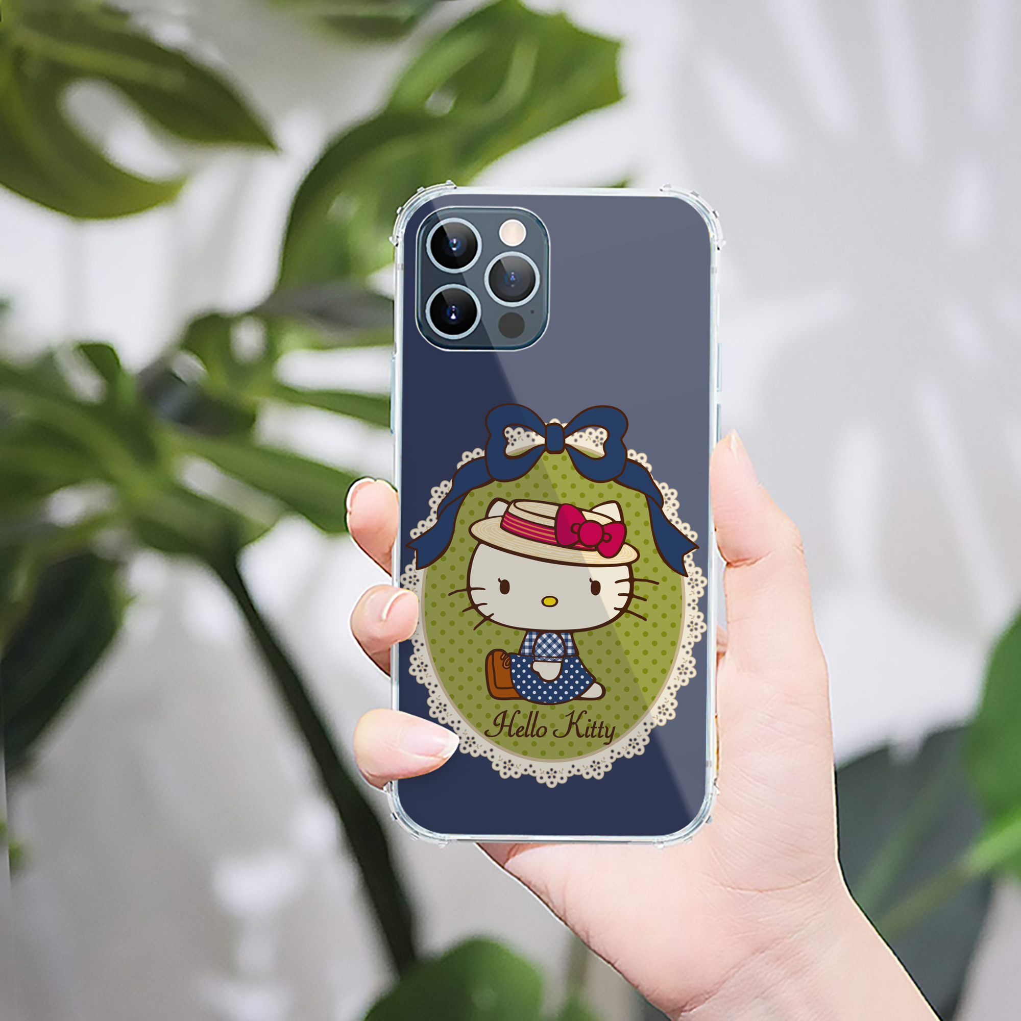 （画像用） Hello Kitty ハローキティ 【iPhone 12シリーズ対応】透明スマホケース（クリアソフトケース）